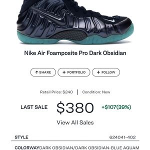 Nike air foamposite pro dark obsidian